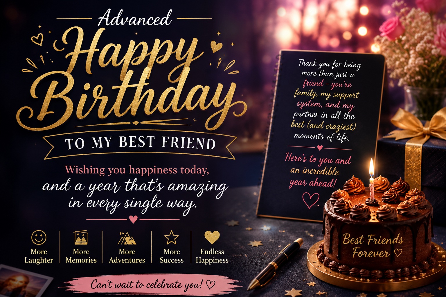 200+ Best Advanced Happy Birthday Wishes to Best Friend In 2026
