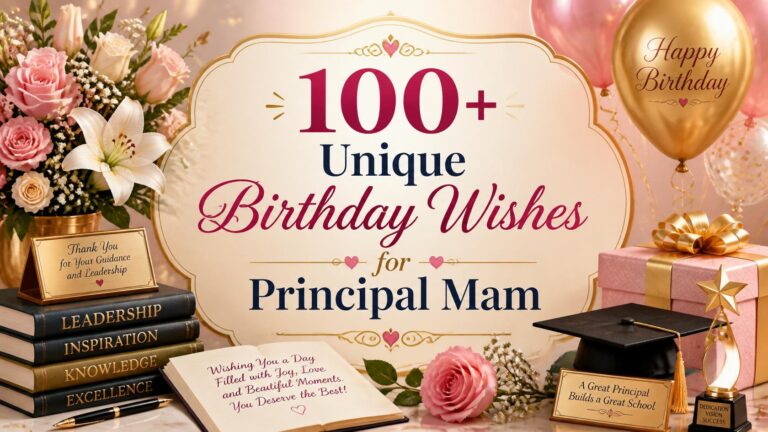 Best 100+ Unique Birthday Wishes for Principal Mam in 2026