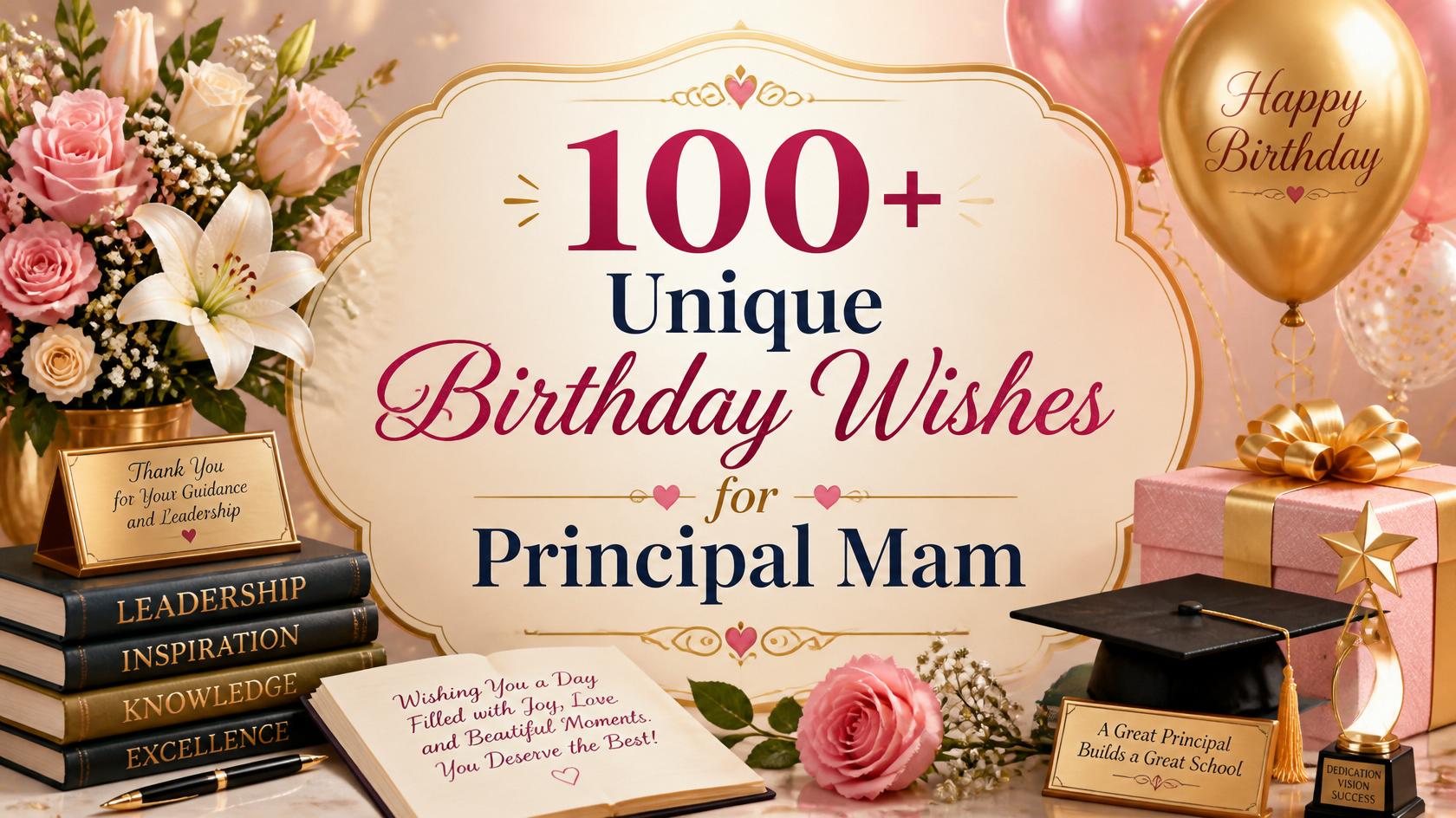 Best 100+ Unique Birthday Wishes for Principal Mam in 2026