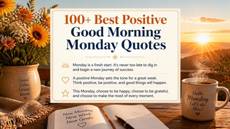 100+ Best Positive Good Morning Monday Quotes in 2026