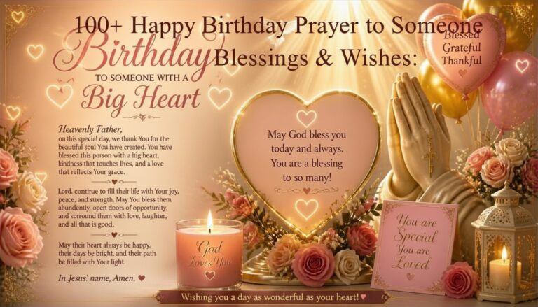 100+ Happy Birthday Prayer to Someone with a Big Heart: Blessings & Wishes