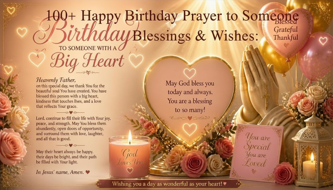 100+ Happy Birthday Prayer to Someone with a Big Heart: Blessings & Wishes